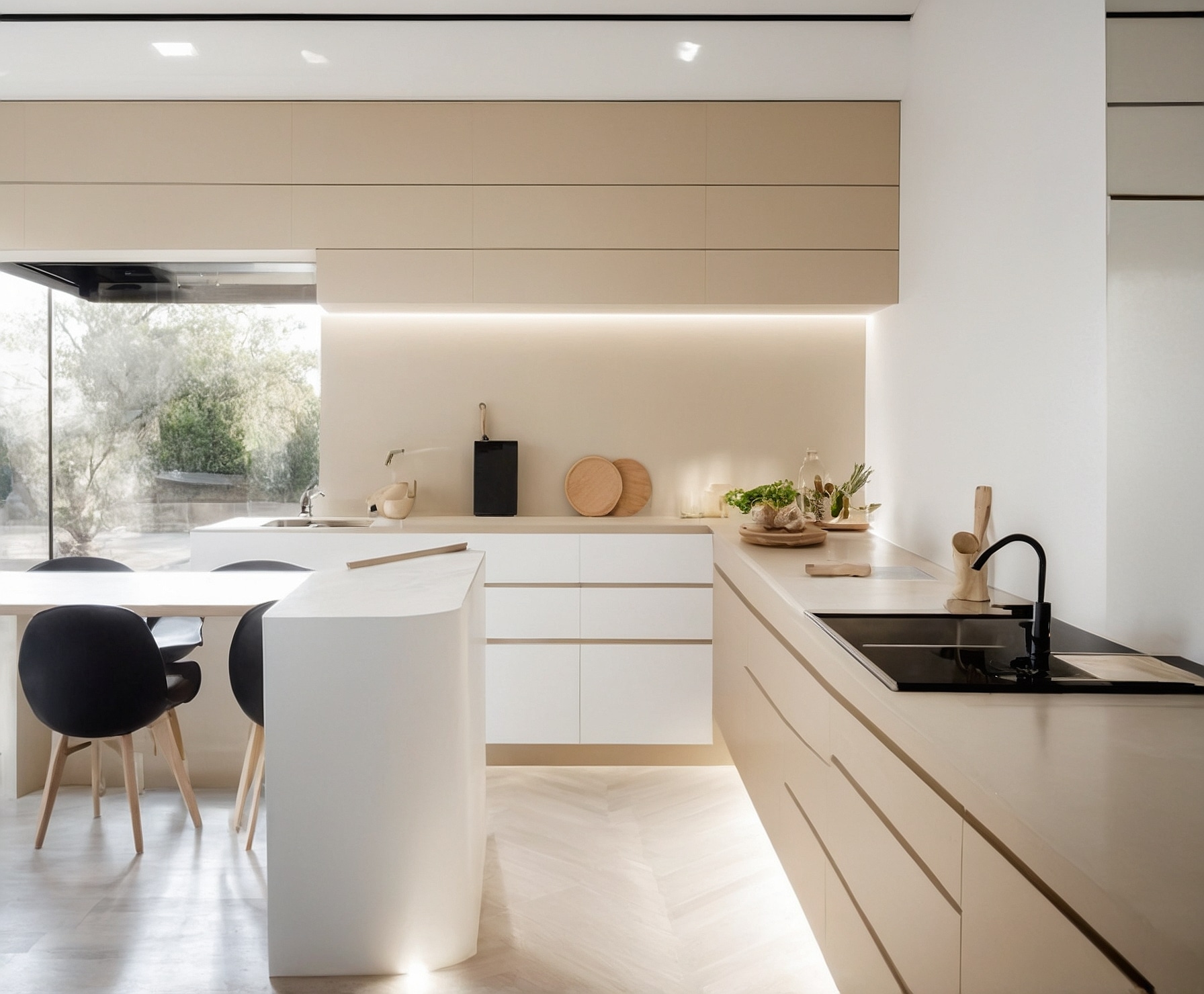 Renovación de cocina estilo minimalista moderna.